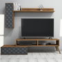Hanah Home Planet Mueble de TV Nogal y Calcedonia